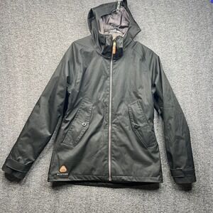 Burton Jacket Womens Medium Black Dryride Snowboard Insulated Hooded Ski Coat